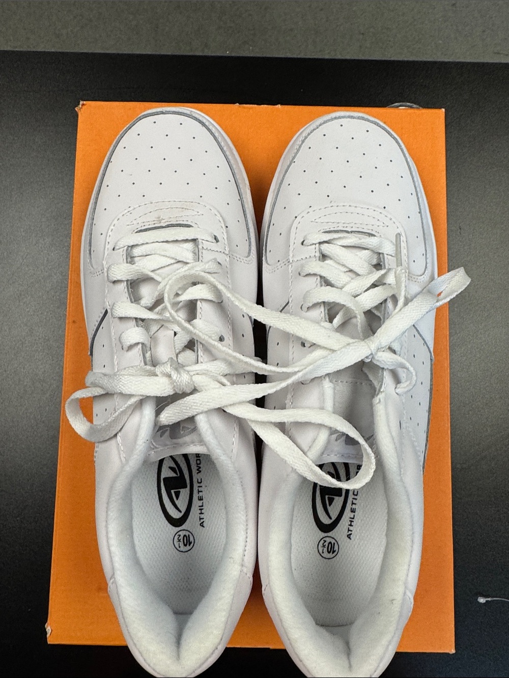 Athletic Works White Men's Low-Top Athletic Sneakers